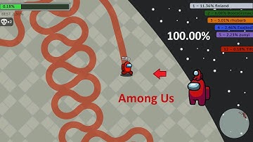 Paper.io 2 [Amogus.io] Map Control: 100.00% Among Us