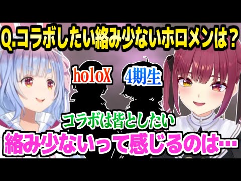 【ホロライブ】不思議と絡みが少ないホロメンについて話すぺこマリ+マシュマロ読み面白まとめ「ドドリアさんの卵なワケないだろww」【切り抜き/兎田ぺこら/宝鐘マリン】