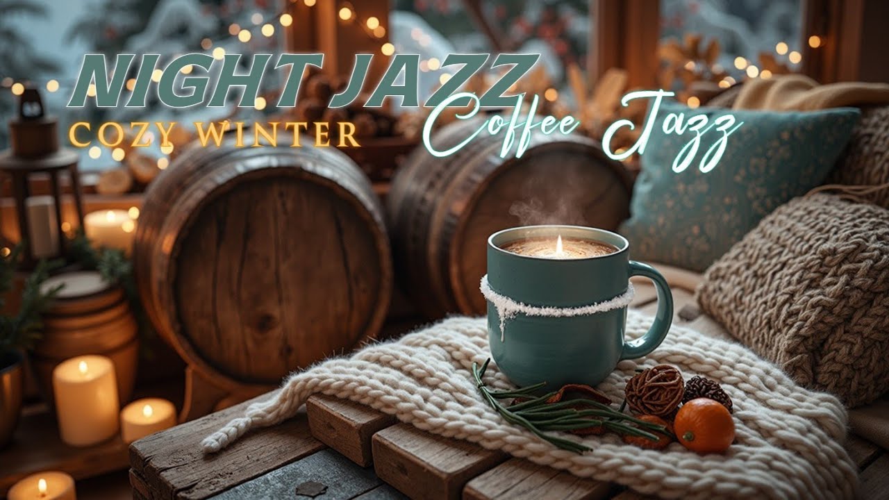 Уютный зимний кофейный джаз | Расслабляющая ночная джазовая музыка для любителей кофе