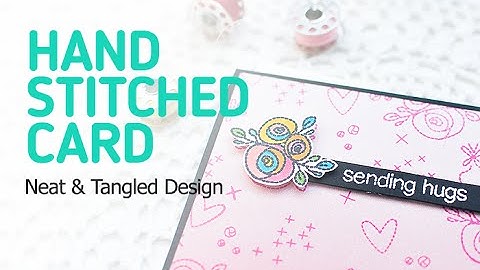Neat and Tangled: How to make a thank you card with stamped background