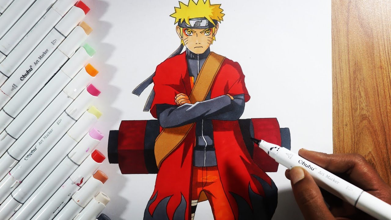 ANIME CHARACTER DRAWING CHALLENGE  NARUTO IN SAGE MODE  — Steemit