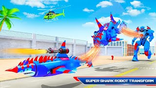 Shark Robot Car Transform Game | Promo | Tutorial screenshot 2