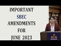 SBEC Important Amendments | CS Executive | June 2023 | Fast Track | Prof Zubair Jahangir | English