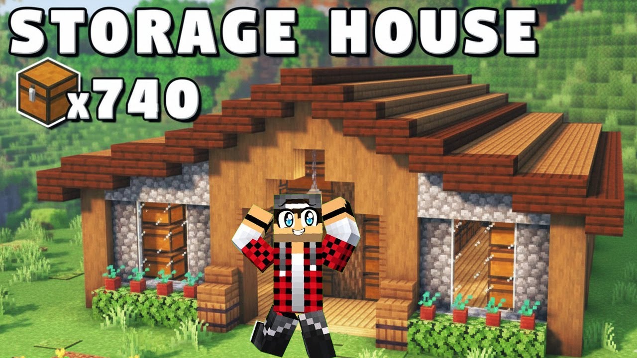 I Built an OP Chest Storage House | RiteshPlayz | Minecraft | Episode 11(Tutorial)