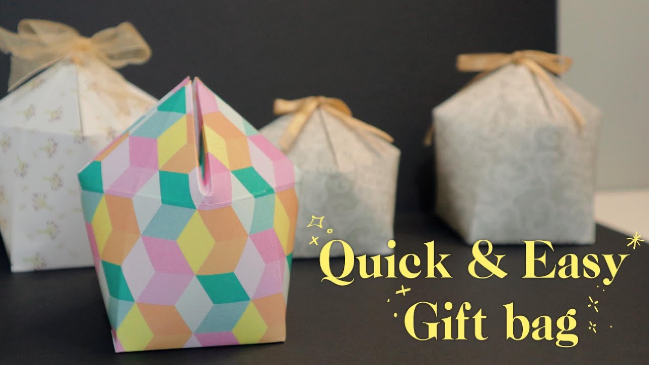 DIY: How to Make a Paper Gift Bag | Quick & Easy Handmade Gift Wrapping ...
