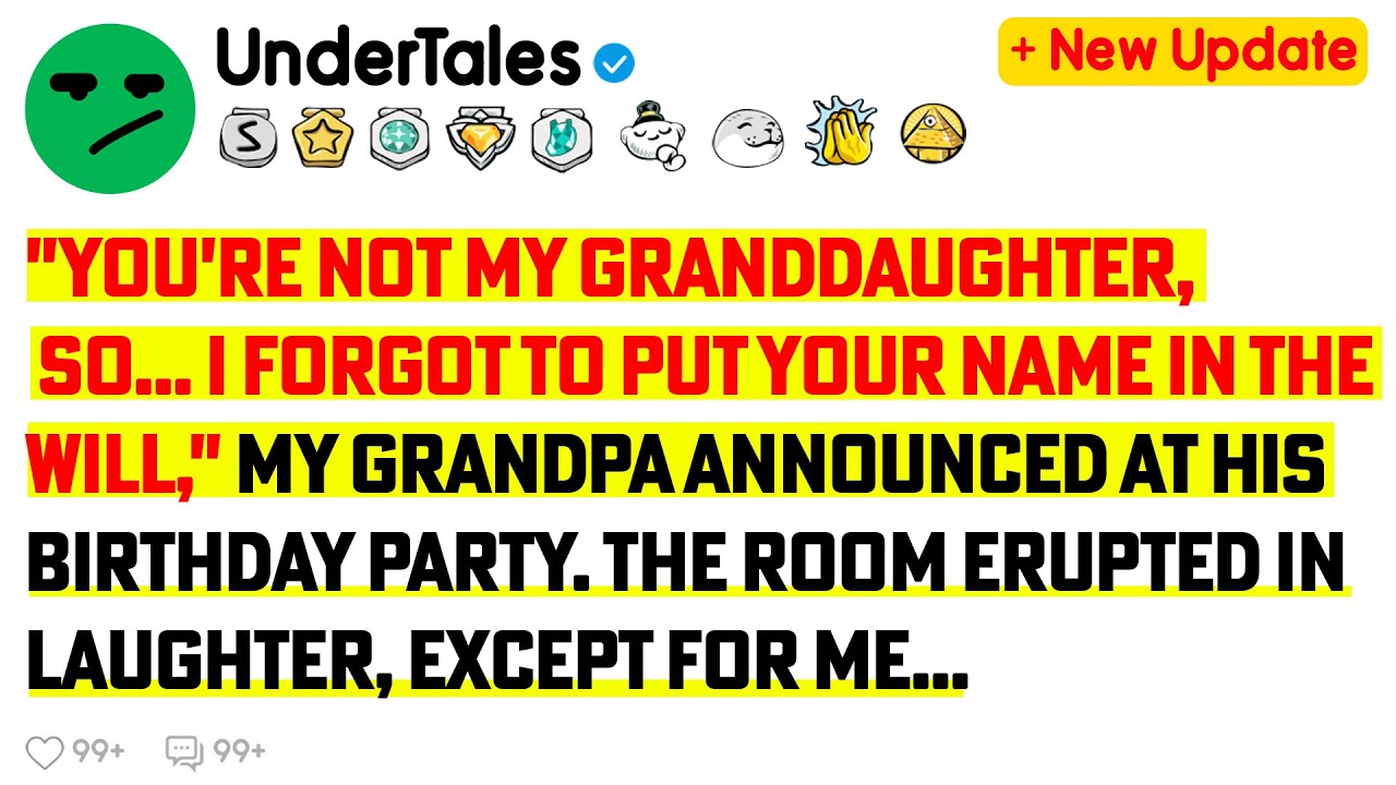 «Ты не моя внучка, так что... я забыл вписать твоё имя в завещание», — объявил мой дедушка.