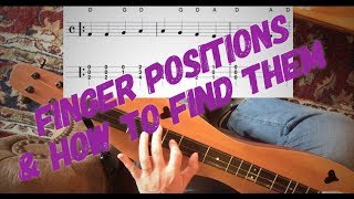 Finger Positions on Mountain Dulcimer | Beginner Dulcimer Lessons | Tabs on screen
