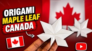 Easy Origami Maple Leaf 🍁 | DIY Canada Paper Craft