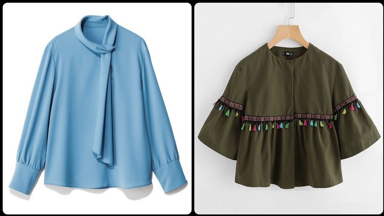 Blusas coreanas de moda || Diseños elegantes y elegantes de camisas o blusas  - YouTube