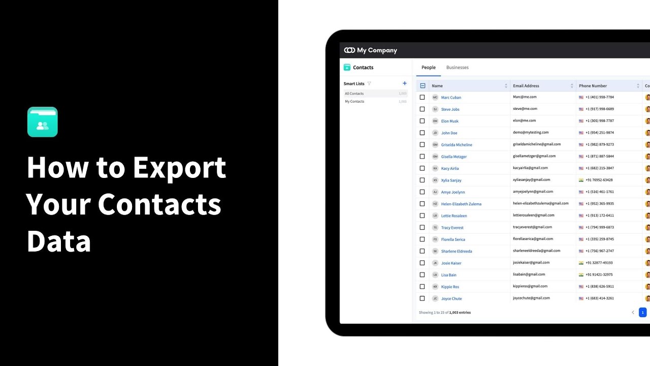 How to Export Your Contacts Data - YouTube