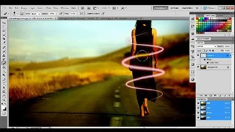 Neon Light Beams effects in Tutorial Photoshop CS5