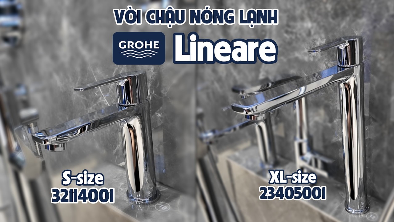 Vòi chậu nóng lạnh GROHE 32114001 Lineare S-size màu Chrome