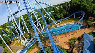 Riding The Original FLOORLESS DIVE COASTER | Griffon Front Seat POV 4K 60FPS