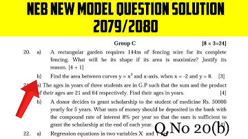 Business Mathematics Class 12 New Model Question Solution | NEB Grade 12 New Model Question Paper