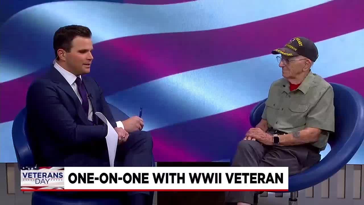 World War II combat veteran shares part of his story - YouTube