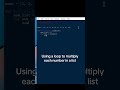 Using a loop to multiply each number each number in a list #programming #coding #python