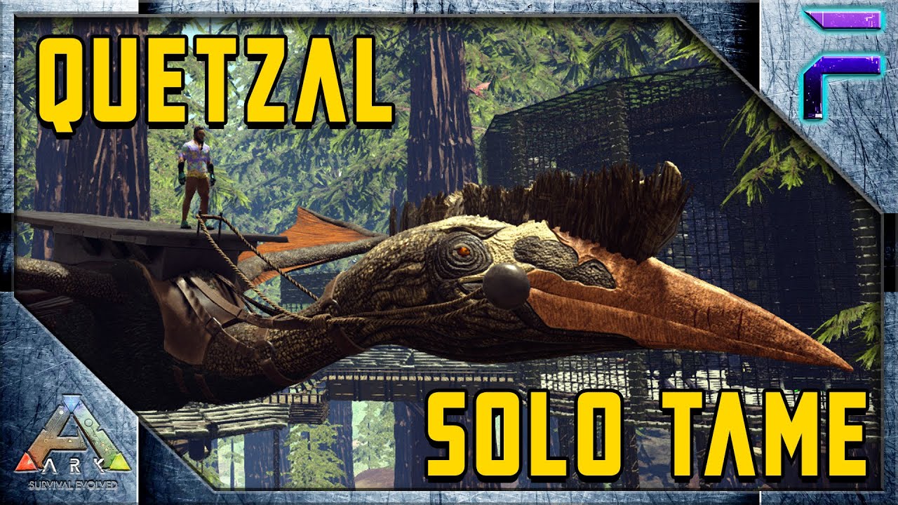How To Solo Tame A Quetzal Easy Ark Survival Evolved Episode 24 Youtube