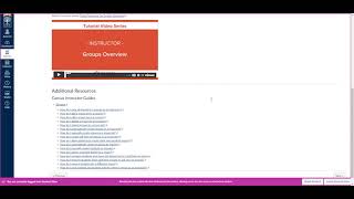 Group Projects on Canvas Workshop - Welcome Video and Tour