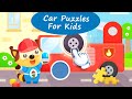 Car Puzzles For Kids - Police car, Fire Truck, School Bus, Taxi, Ice Cream Truck | AmayaKids Games