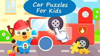 Car Puzzles For Kids - Police car, Fire Truck, School Bus, Taxi, Ice Cream Truck | AmayaKids Games screenshot 4