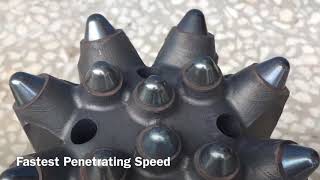 T38 T45 T51 Thread Insert Rocket Button Bits Fastest Penetrating Speed Rock Drilling Consumables