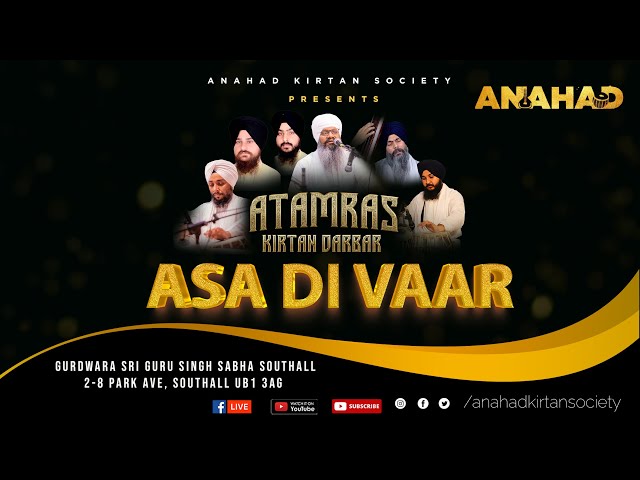 Asa Di Vaar | Atam Ras Kirtan Darbar 2023 - SGSS Southall Park Ave class=