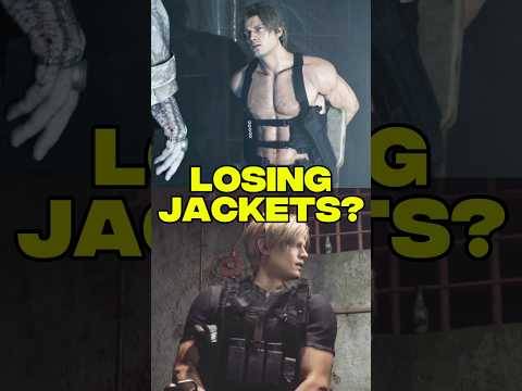 Leon losing all his jackets 😢 #residentevil #leonkennedy #residentevil4 #residentevilrequiem #shorts
