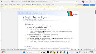 Shelly Cashman Excel 365 | Module 5: SAM Project B Arlington Performing Arts
