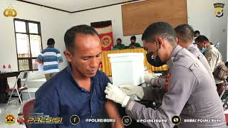 Vaksinasi Keliling Polres P. Buru Di Waplau, Desa Waepotih Dan Desa Waelihang Kec. Waplau Kab. Buru
