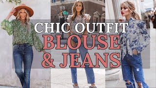 2024 Fashion Trends | Styling Floral Print Blouses with Jeans: Effortless Chic Outfit Ideas