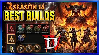 Diablo 4 Season 14 Best Builds All Classes And Tier list UPDATED (SpirtBorn Now BEST?)