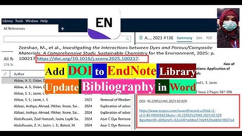 EndNote | Add DOI to EndNote Library | Update Bibliography in Word | Young Researchers