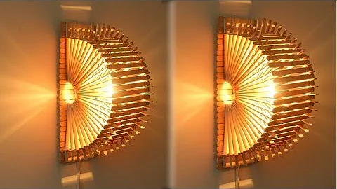 Make Lampshade With Recycled Ice Cream Sticks | craft ideas