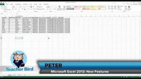 Microsoft Excel 2013 Tutorial - Create and Review Workbook