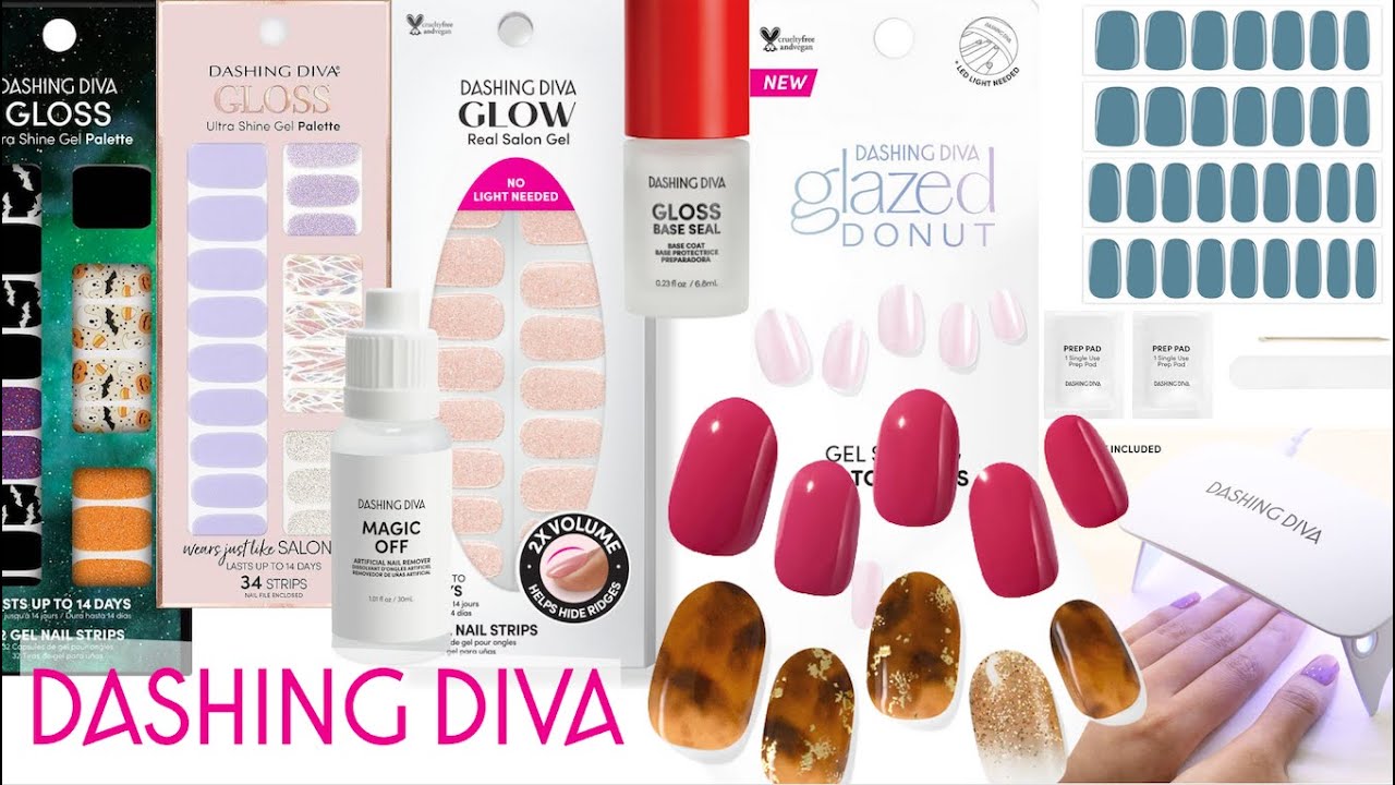 Full review[Dashing diva]nail strips Gloss/glow/glazed/Magic press life