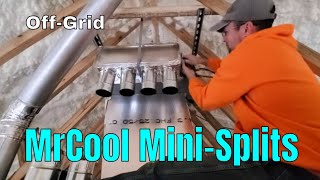 Ducting a MrCool Olympus MiniSplit Slim Duct System on our OfftheGrid Home Build DIY Barndominium