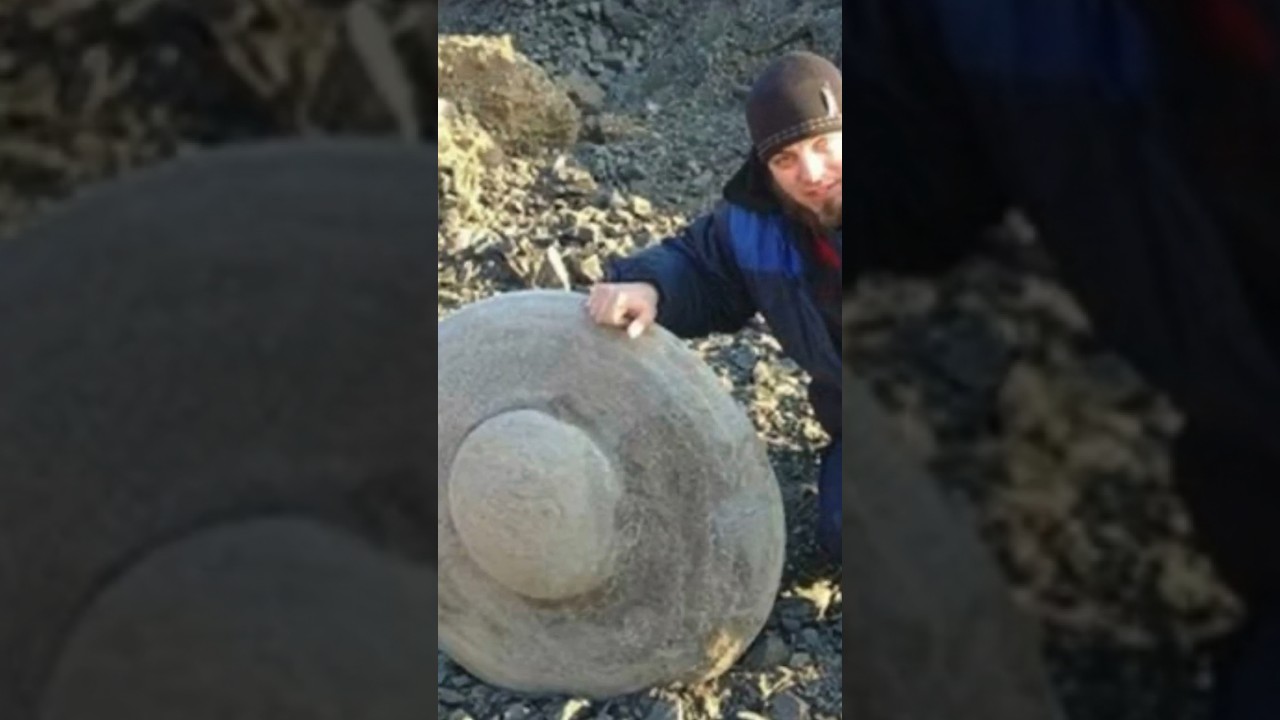 ⁣Mysterious Stone Discs Discovered in Russia