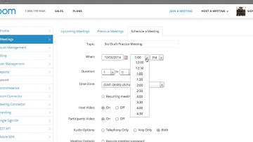 Zoom.us Tutorial 1 - scheduling a meeting