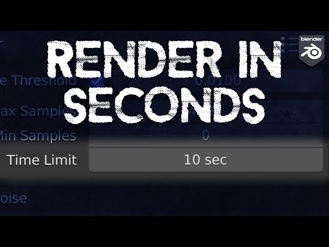 How to leverage render time limiting in blender