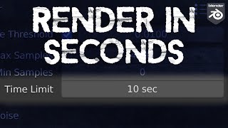 How to leverage render time limiting in blender