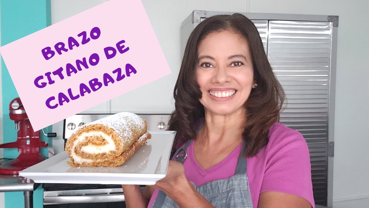 Brazo gitano de calabaza relleno de queso crema