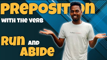 preposition with the verb run and abide fully explained both in English & Assamese@DearSir