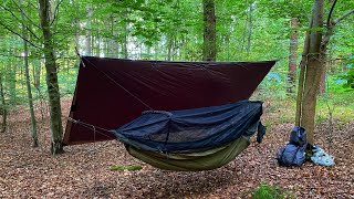 WILD CAMPING UK / HAMMOCK CAMPING IN THETFORD FOREST / CAVEMAN STEAK FOR DINNER