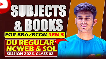 Subject List & Best Books for BCom Prog and Hons Sem 5 2025-26 (DU/SOL/NCWEB)