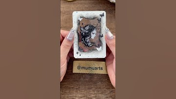 🦋 Let’s make an ATC cards🖤 All supplies are from my bio store #atc #diy #asmr #satisfying