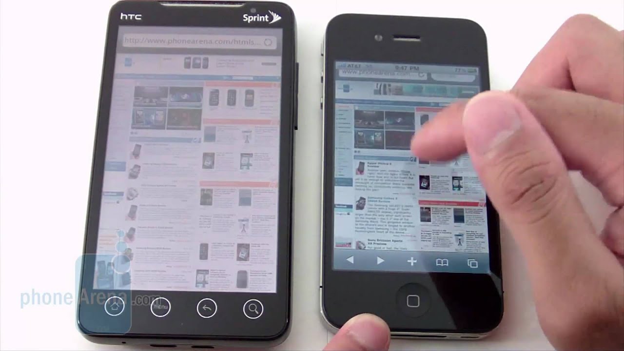 Apple iPhone 4 and HTC EVO 4G: side by side