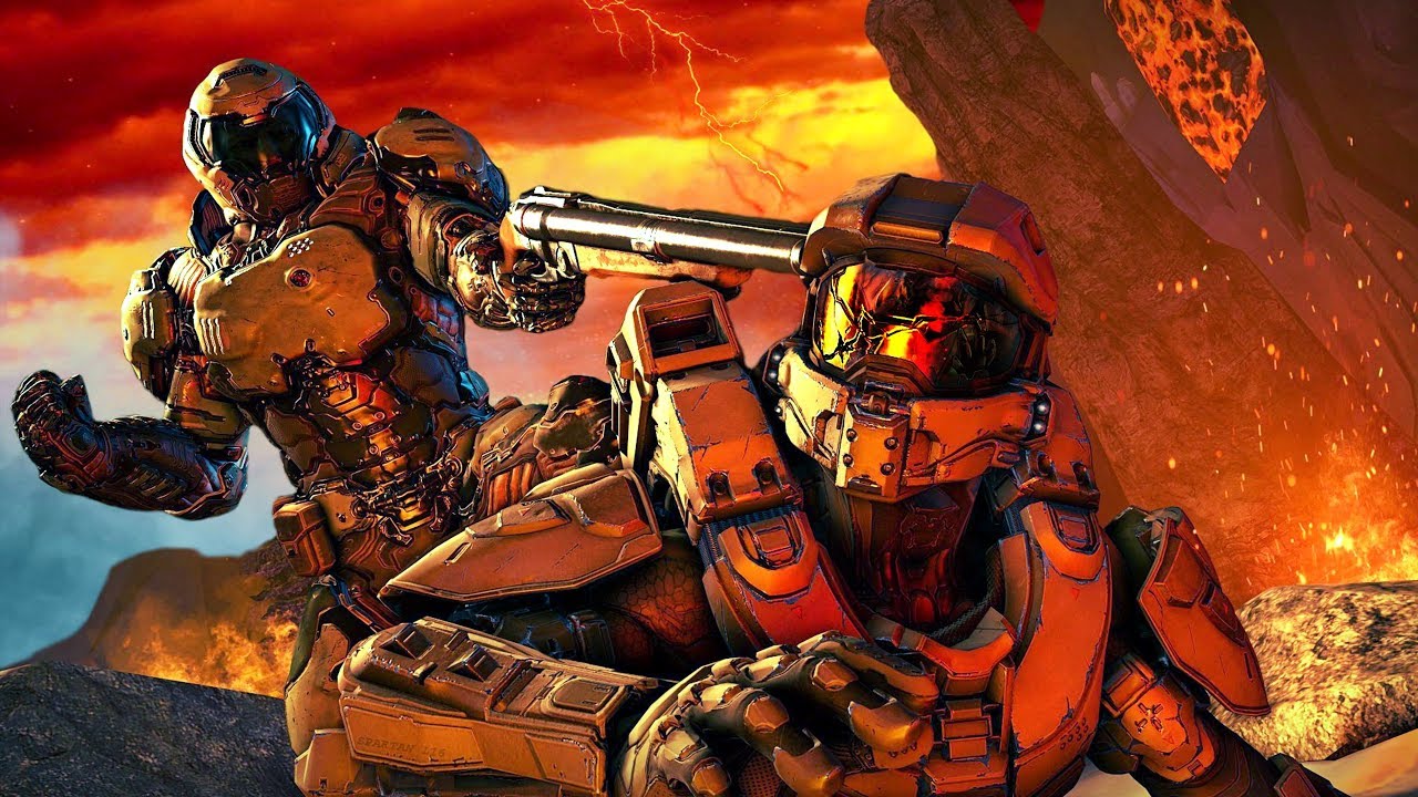 Even Halo jumped in on the crossovers : r/Doom