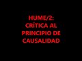 HUME/2. LA CRÍTICA AL PRINCIPIO DE CAUSALIDAD