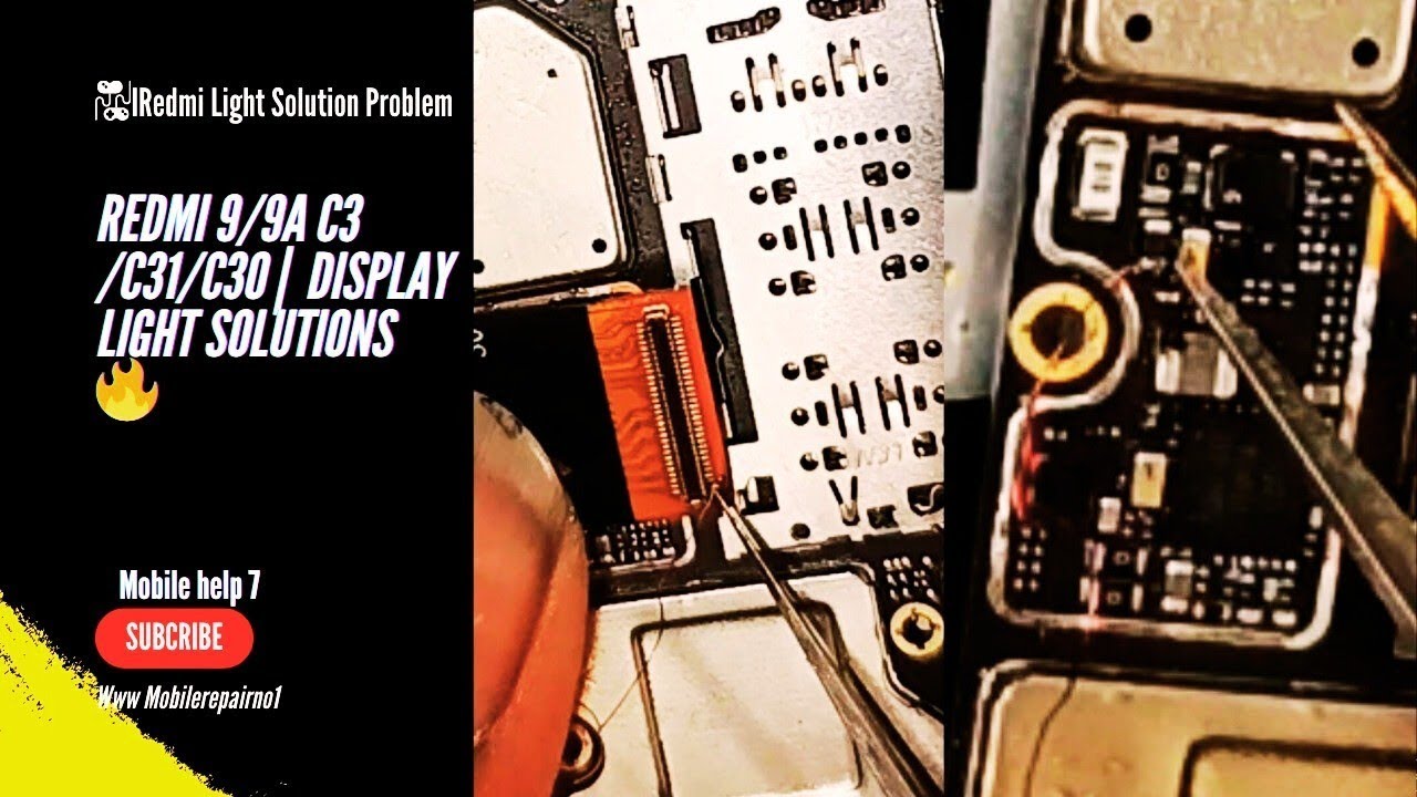 Redmi 9 display light jumper || Redmi 9/9A C3 /C31/C30 | poco c31 display light solution