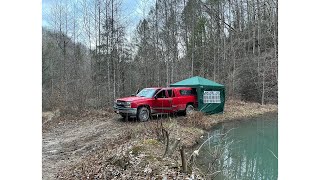 Truck bed camping on an old strip mine, with Beavers... Remote West Virginia